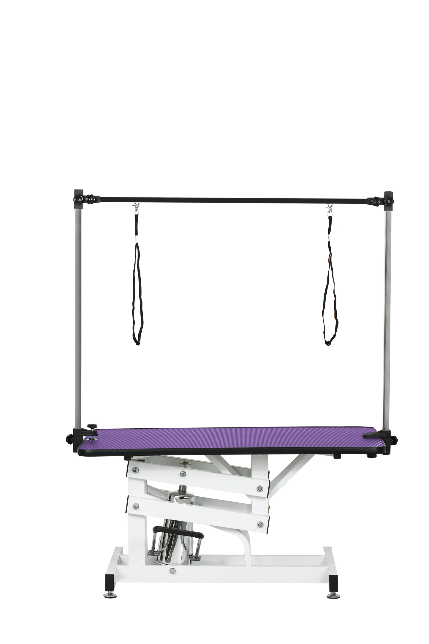 42.5inch hydraulic pet grooming table with "h" arm purple